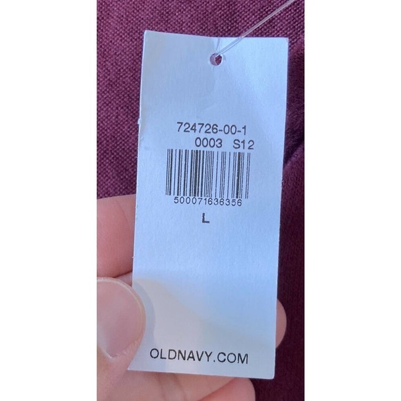 NWT Old Navy V Neck Sweater Size Large Women’s Maroon Pullover - Picture 4 of 8